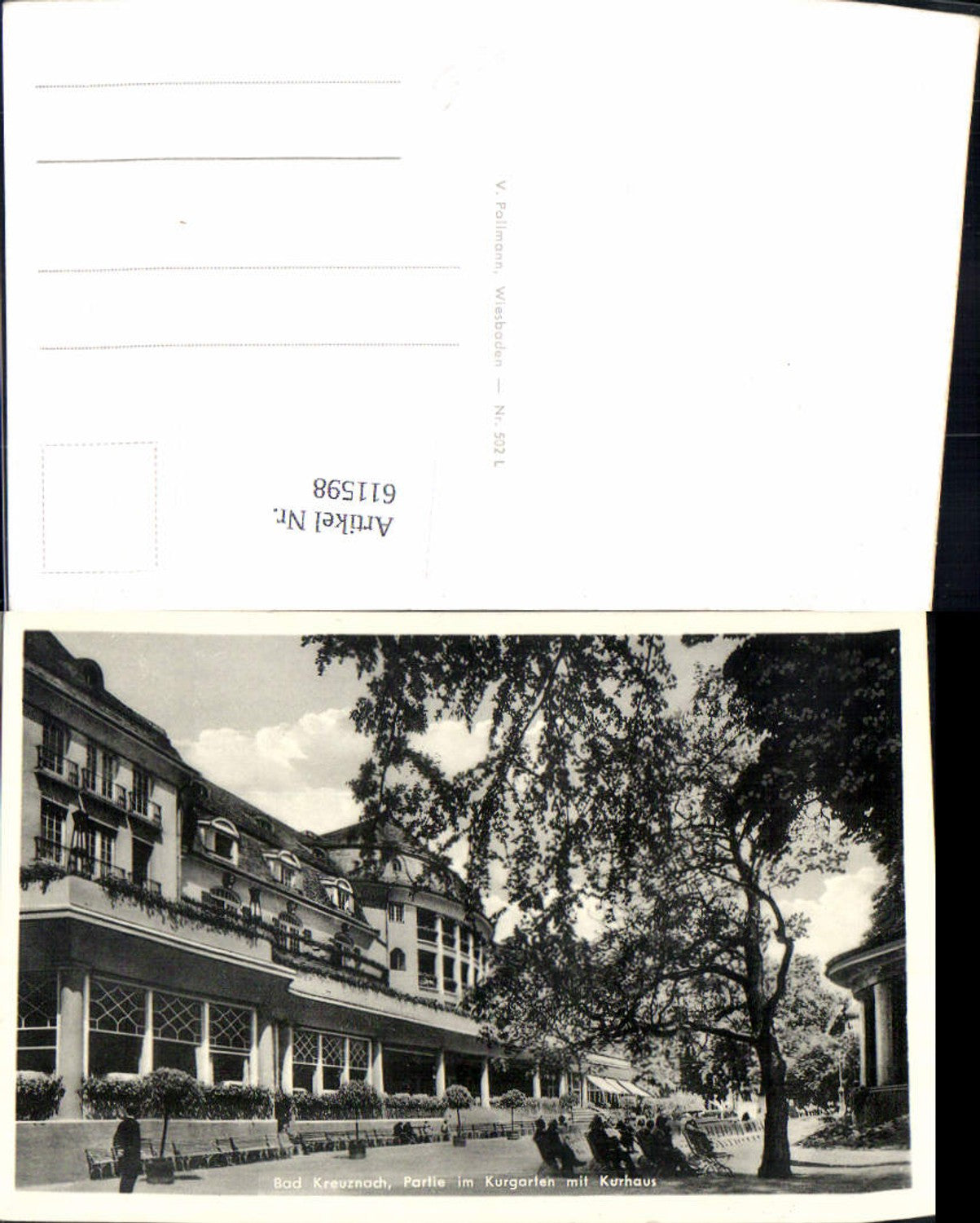 611598,Bad Kreuznach Partie im Kurgarten m. Kurhaus