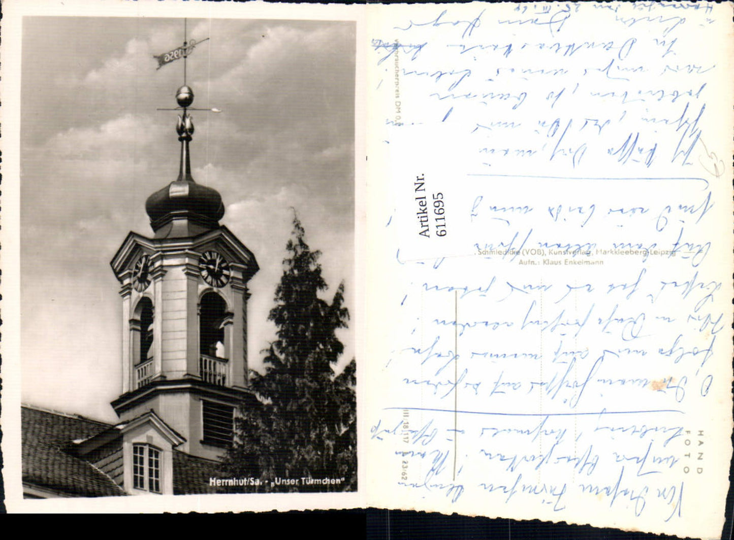 611695,Foto Ak Herrnhut Sachsen Unser Türmchen Turm