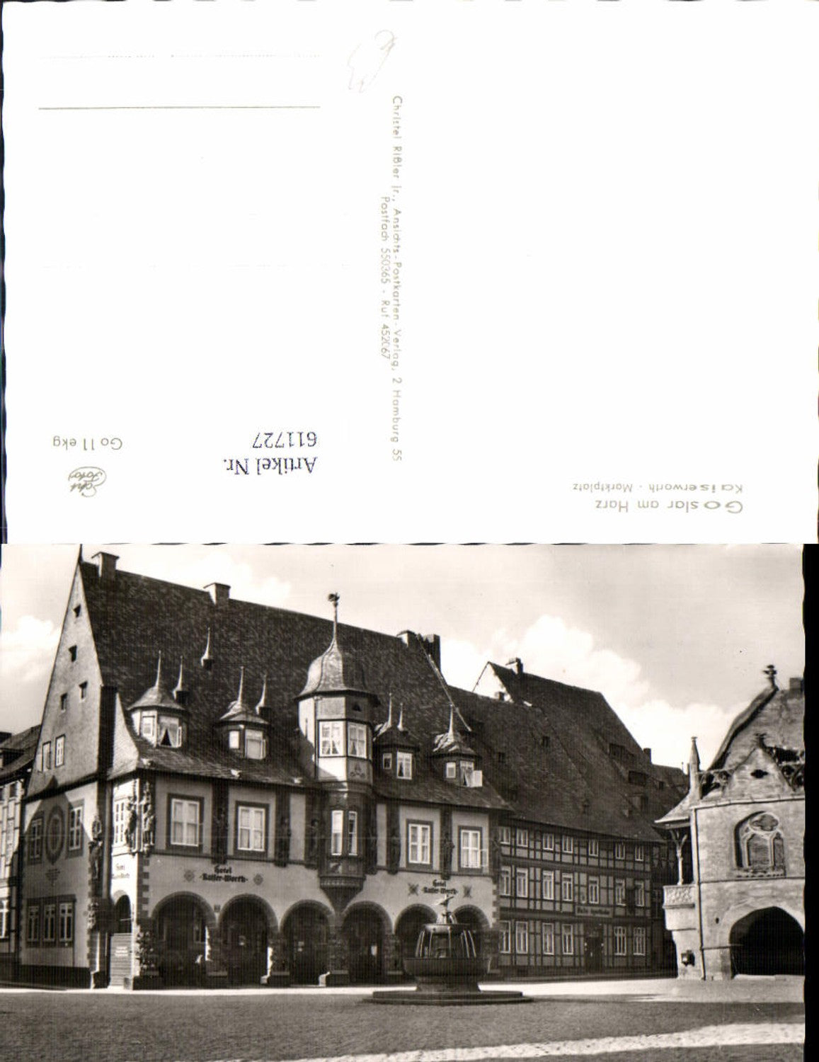 611727,Foto Ak Goslar i. Harz Kaiserworth Marktplatz