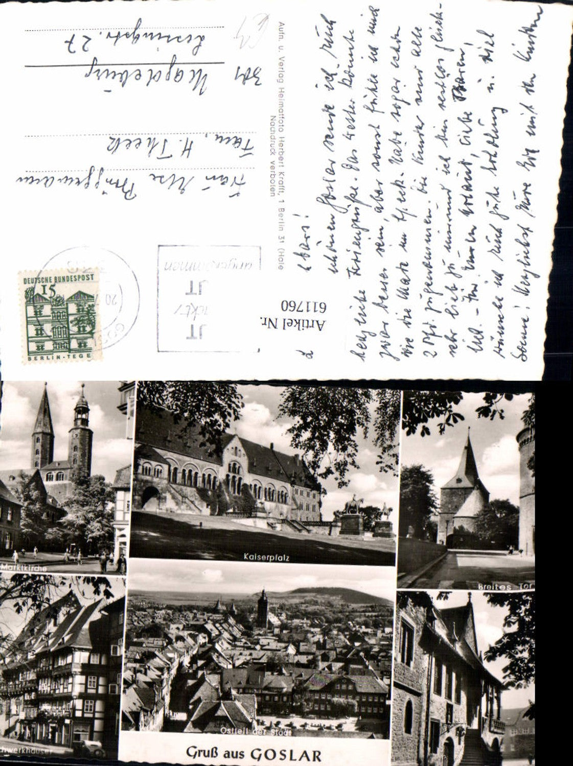 611760,Mehrbild Ak Goslar Kaiserplatz Breites Tor Marktkirche