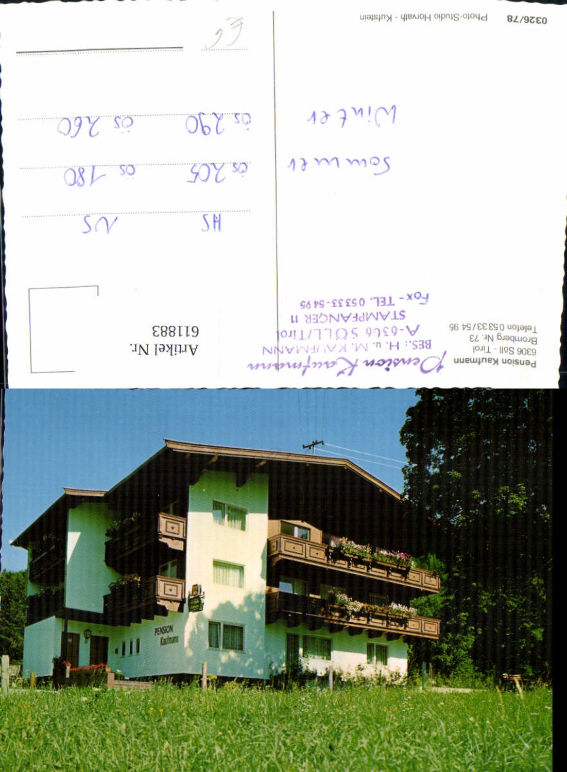 Alte Ansichtskarte – Old Postcard