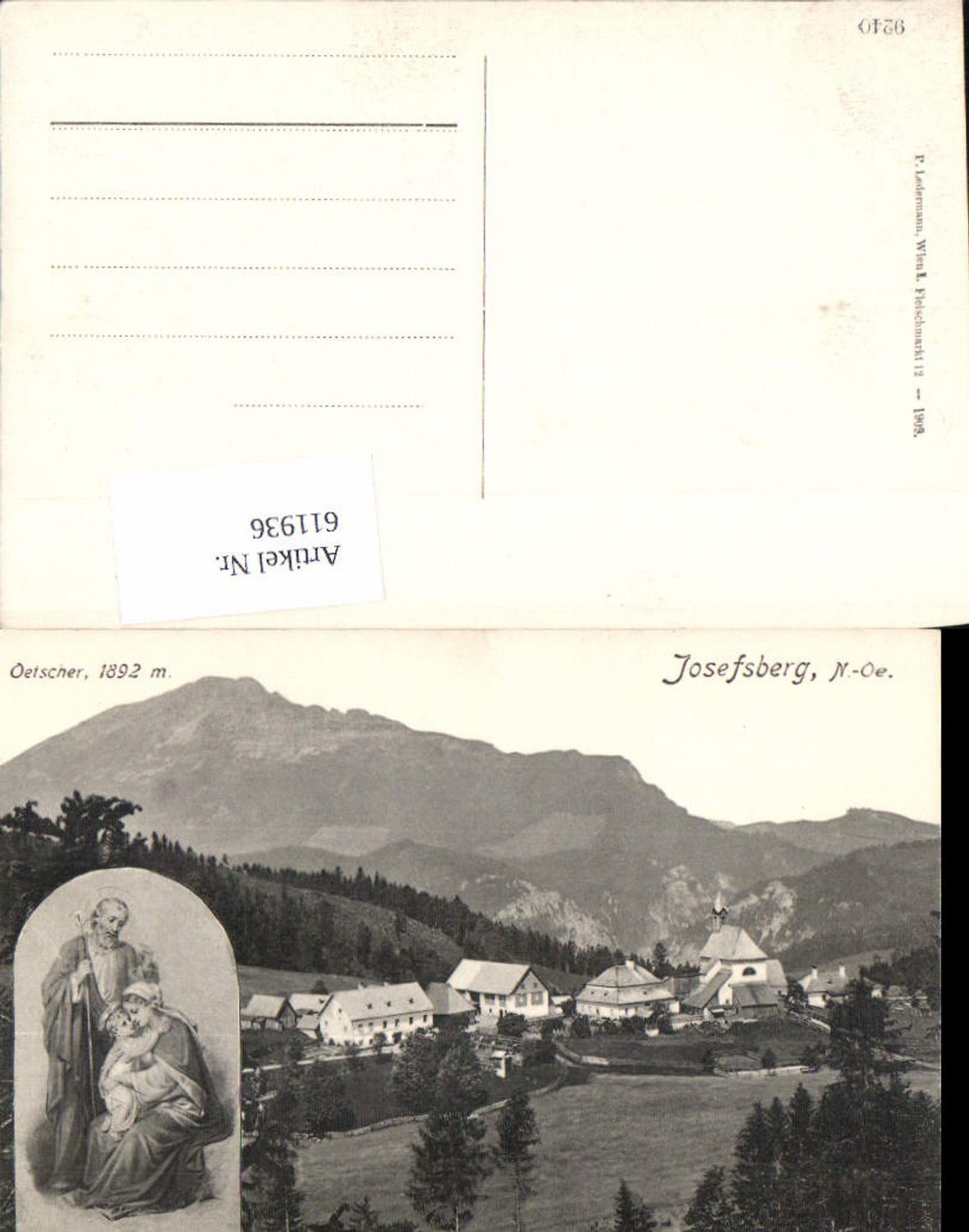 611936,tolle AK Josefsberg bei Wienerbruck am Ötscher pub Ledermann 9240