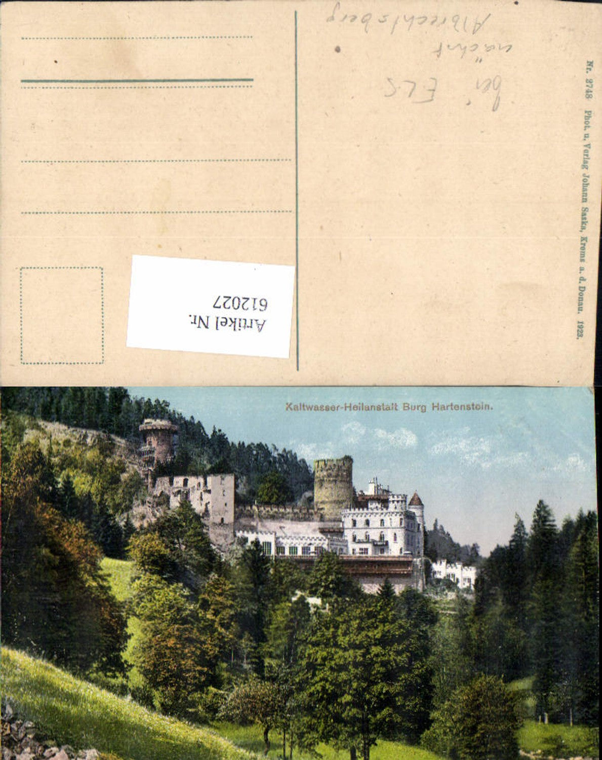 612027,Els bei Krems Kaltwasser Heilanstalt Burg Hartenstein