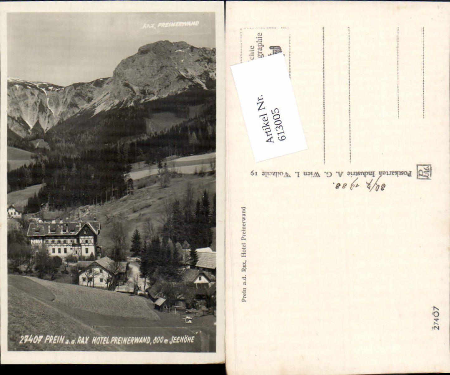 613005, Prein an der Rax Hotel Preinerwand