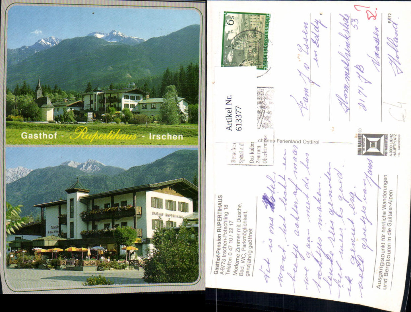 613377,Mehrbild Ak Irschen Potschling Gasthof Pension Rupertihaus