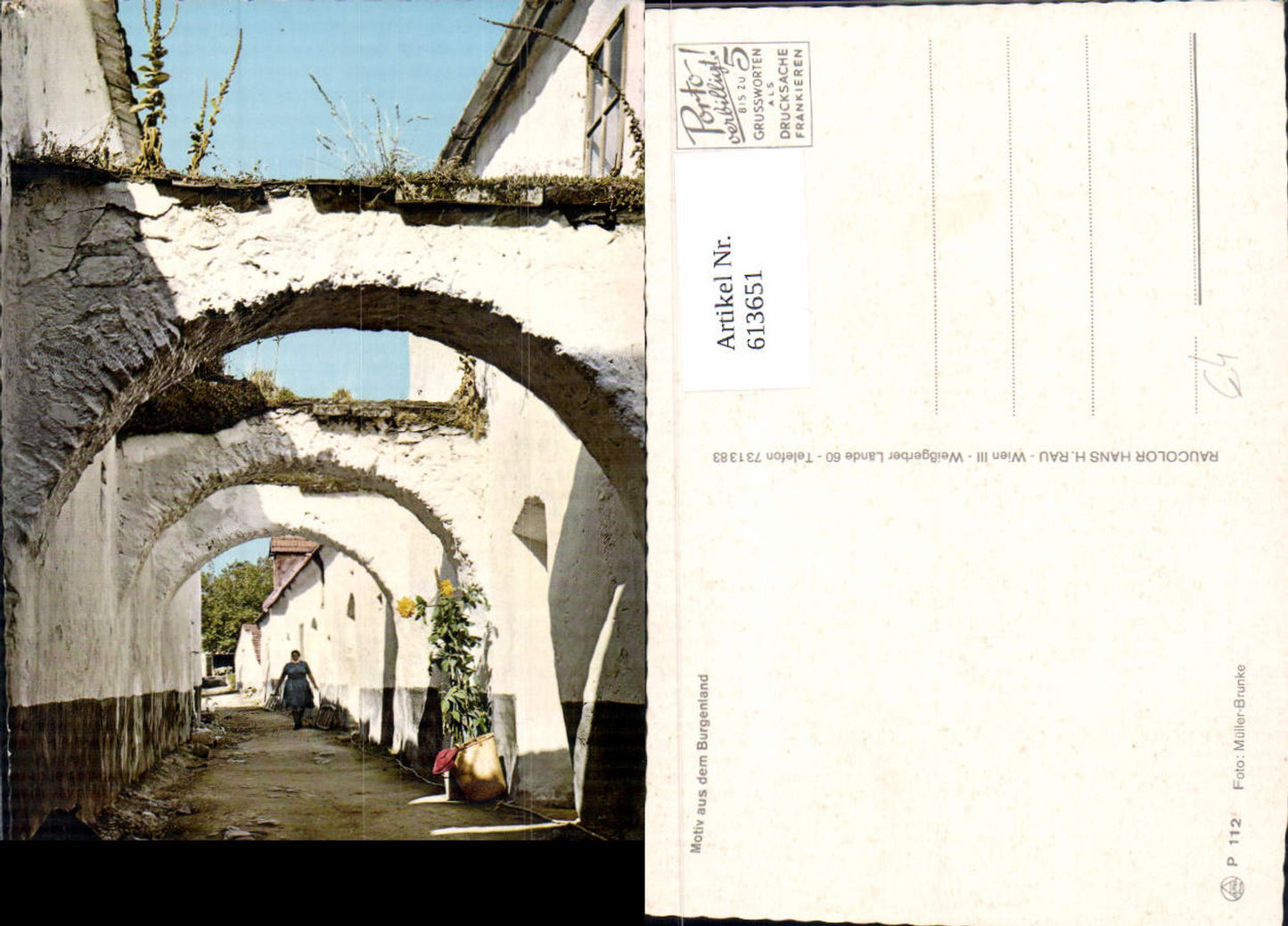613651,Motiv a. d. Burgenland Gasse Frau Illmitz Umgebung