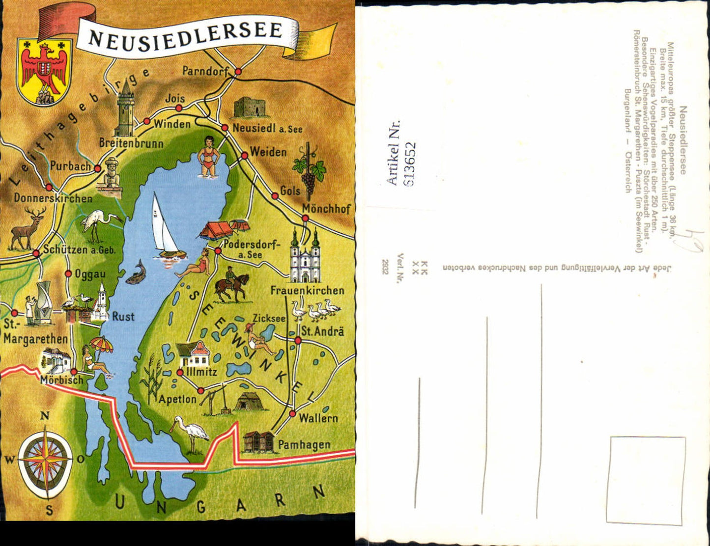 613652,Lagekarte Neusiedlersee Parndorf St Margarethen Rust Weiden