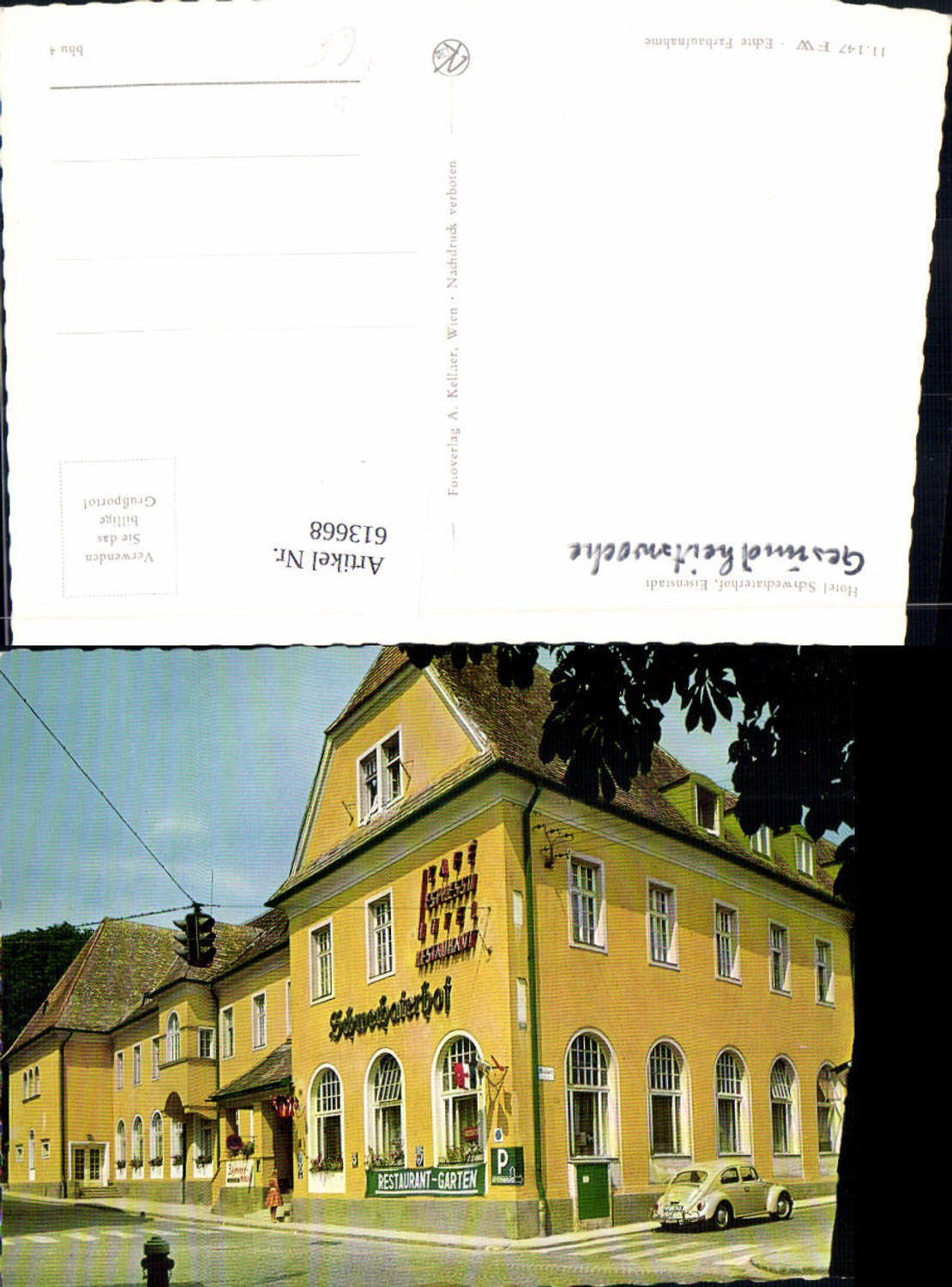613668,Eisenstadt Hotel Schwechaterhof VW Käfer