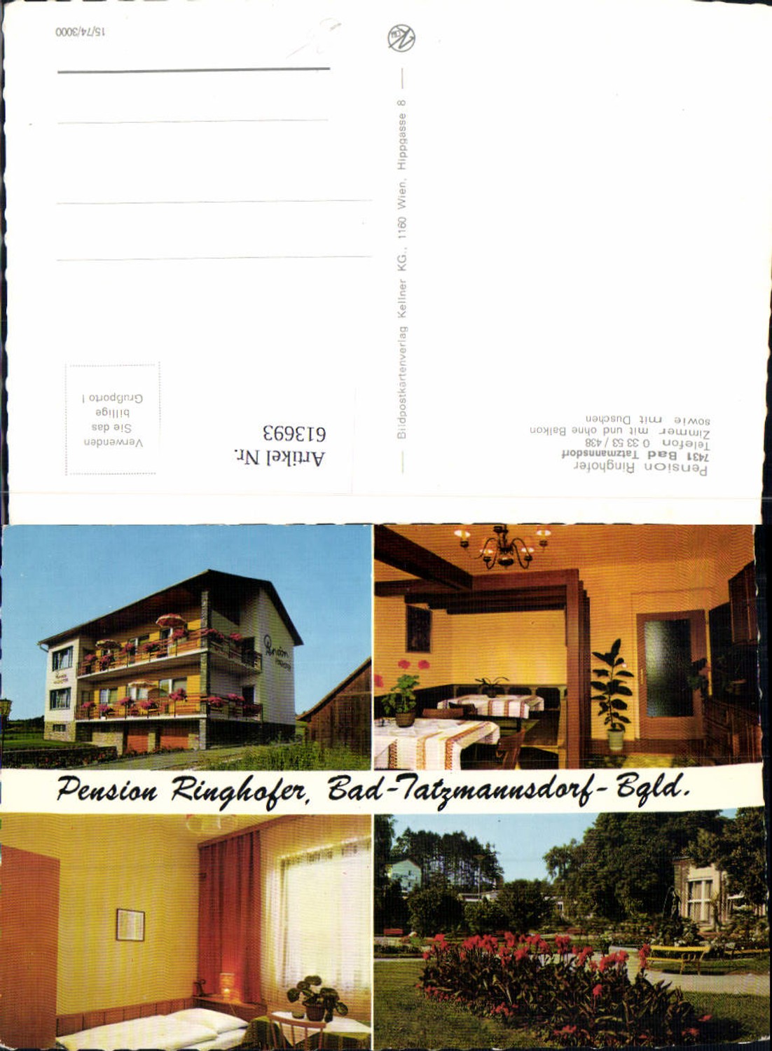 613693,Mehrbild Ak Bad Tatzmannsdorf Pension Ringhofer