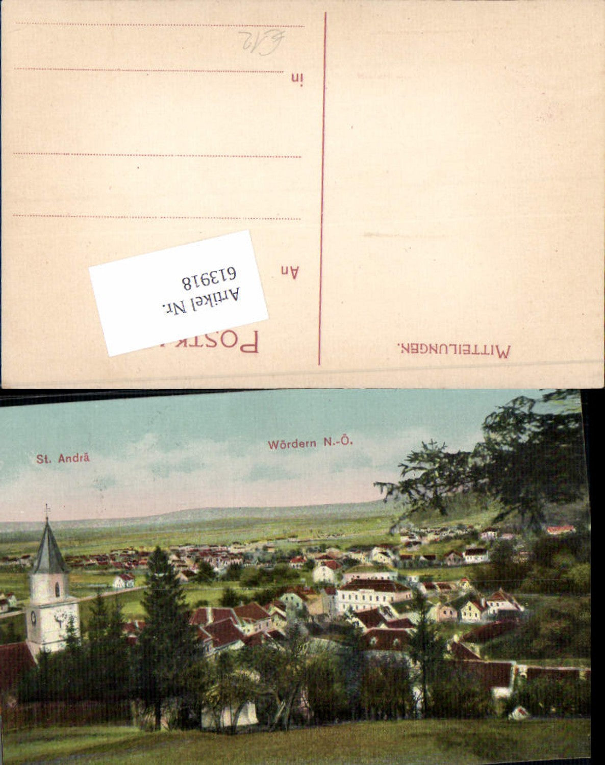 613918,St. Andrä Wördern 1910 bei Tulln