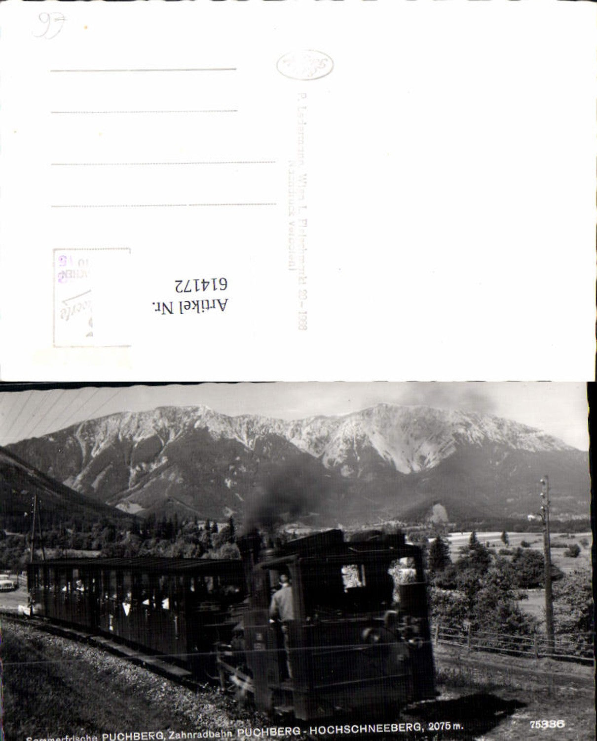 614172,Puchberg am Schneeberg Zahnradbahn Hochschneeberg