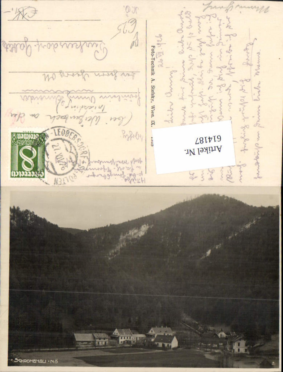 614187,tolle Foto-AK Schromenau Weißenbach an der Triesting Pernitz Furth Bahnpost Zug 616