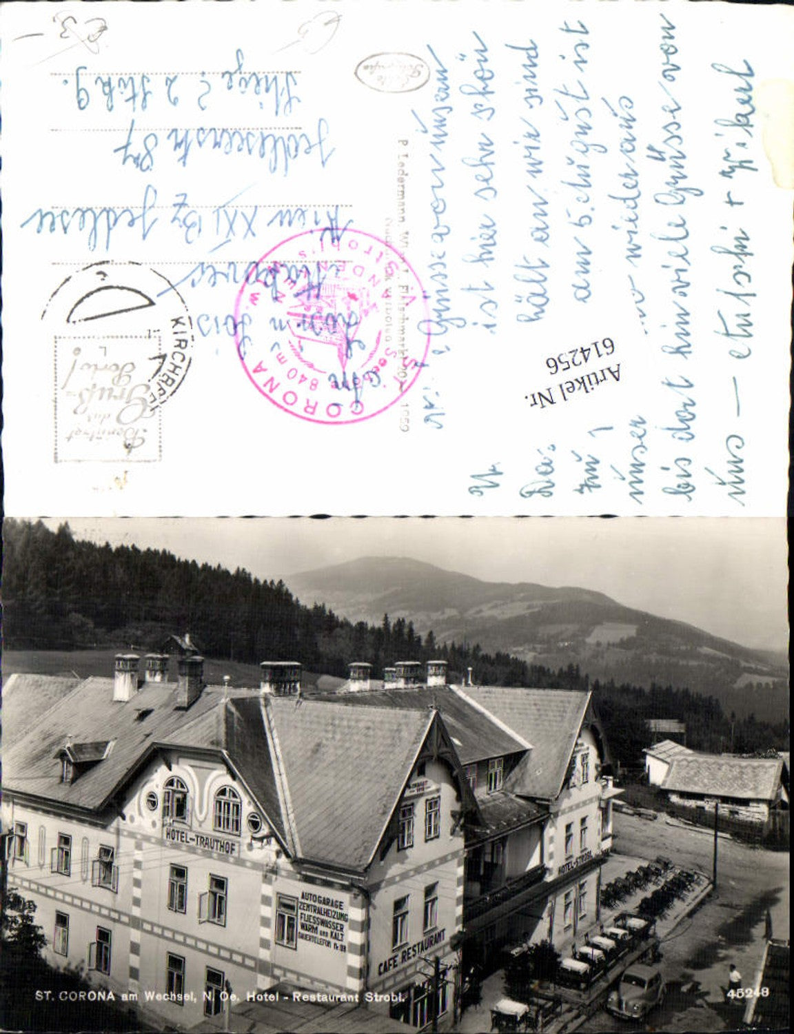 614256,St. Corona am Wechsel Hotel Restaurant Strobl Trauthof