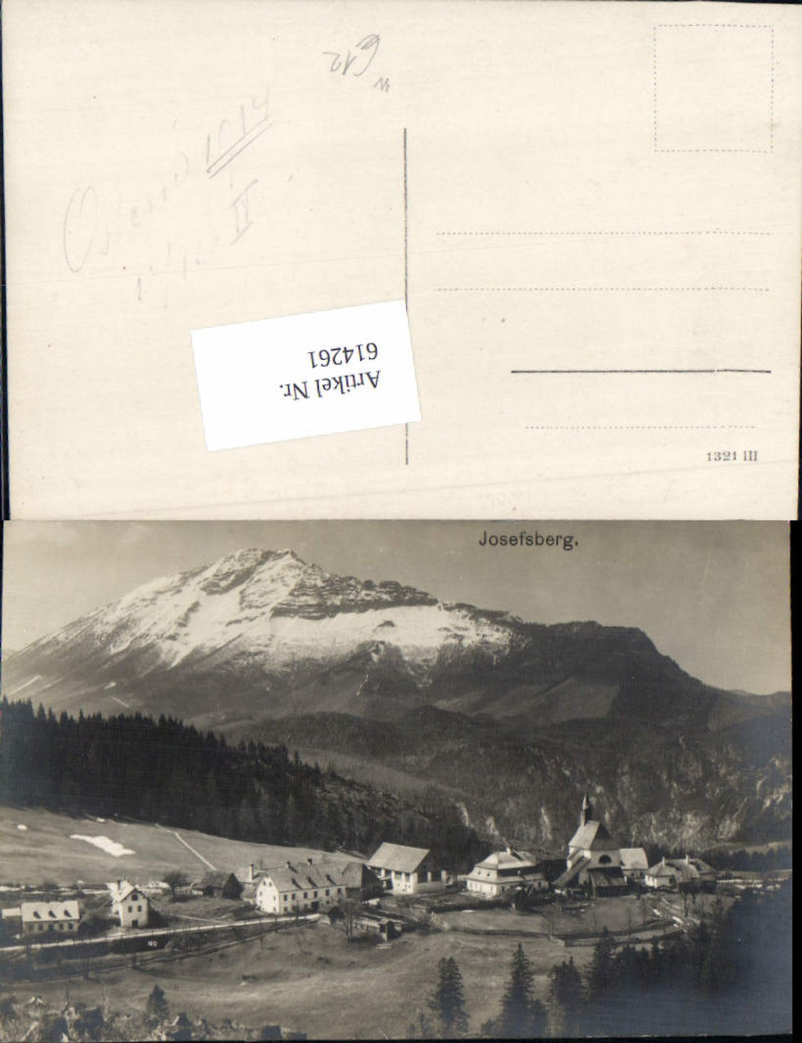 614261,tolle Foto-AK Josefsberg bei Wienerbruck am Ötscher