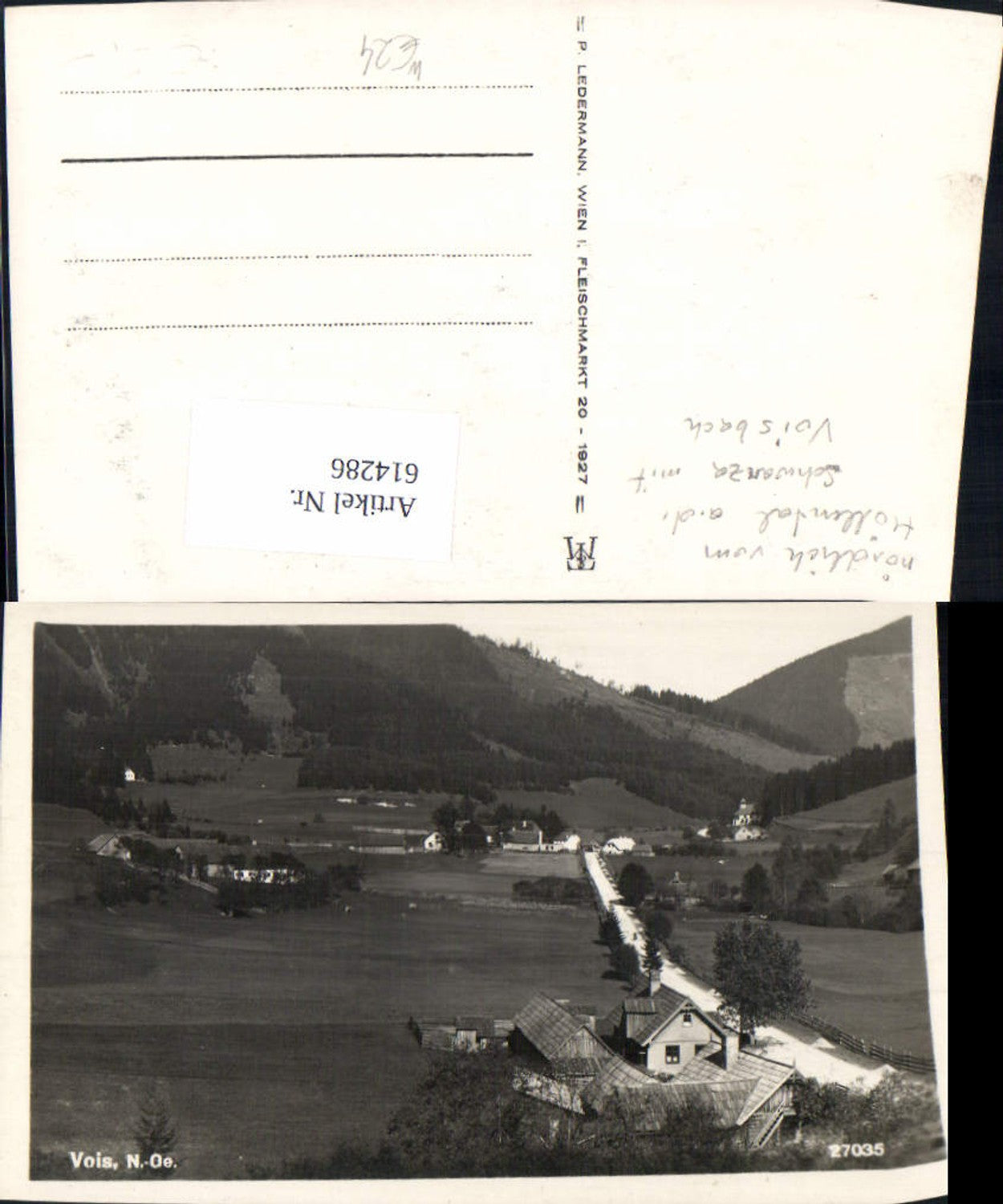 614286,Vois bei Schwarzau im Gebirge 1927 Höllental Schwarza Voisbach