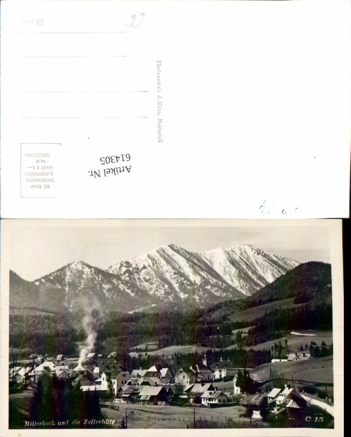 614305,Mitterbach m. d. Zellerhütte