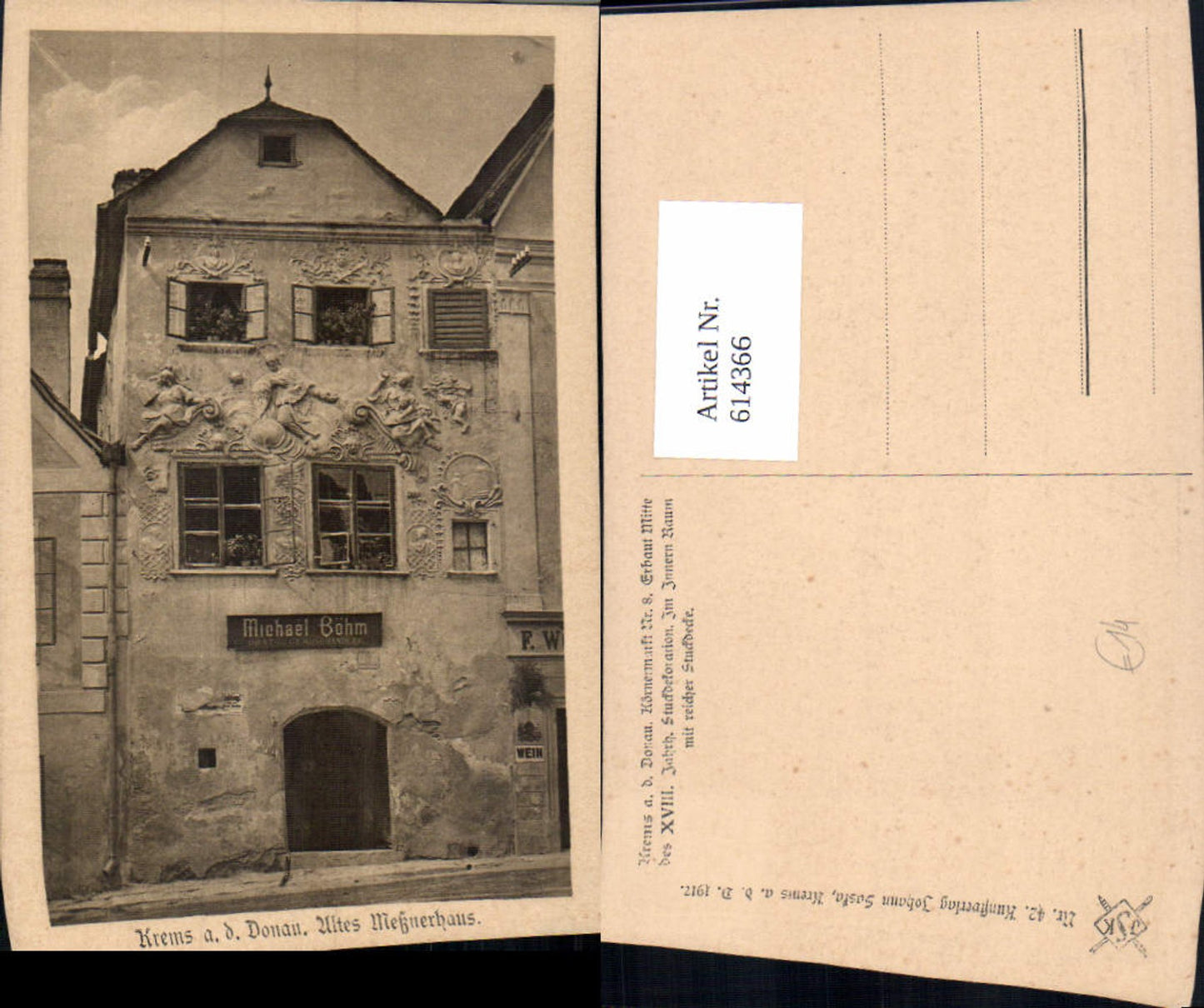 614366,Krems an der Donau Altes Meßnerhaus Michael Böhm pub Saska 42