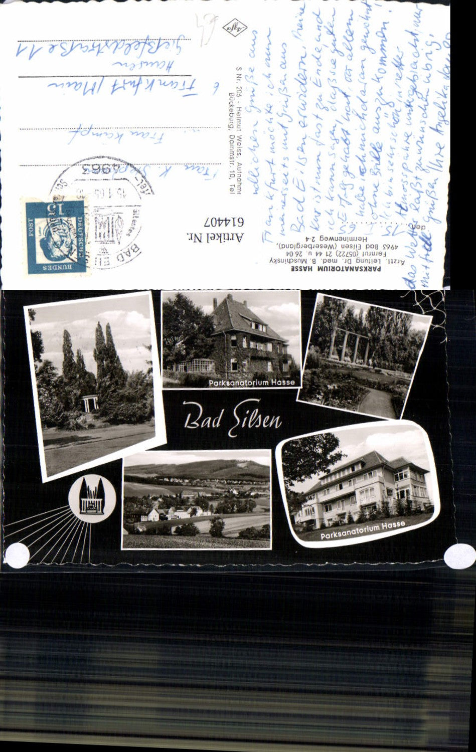 614407,Mehrbild Ak Bad Eilsen Parksanatorium Hasse
