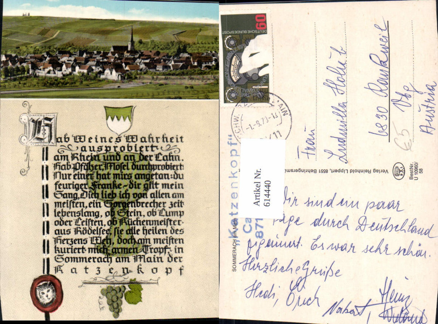 614440, Sommerach am Main Text saying