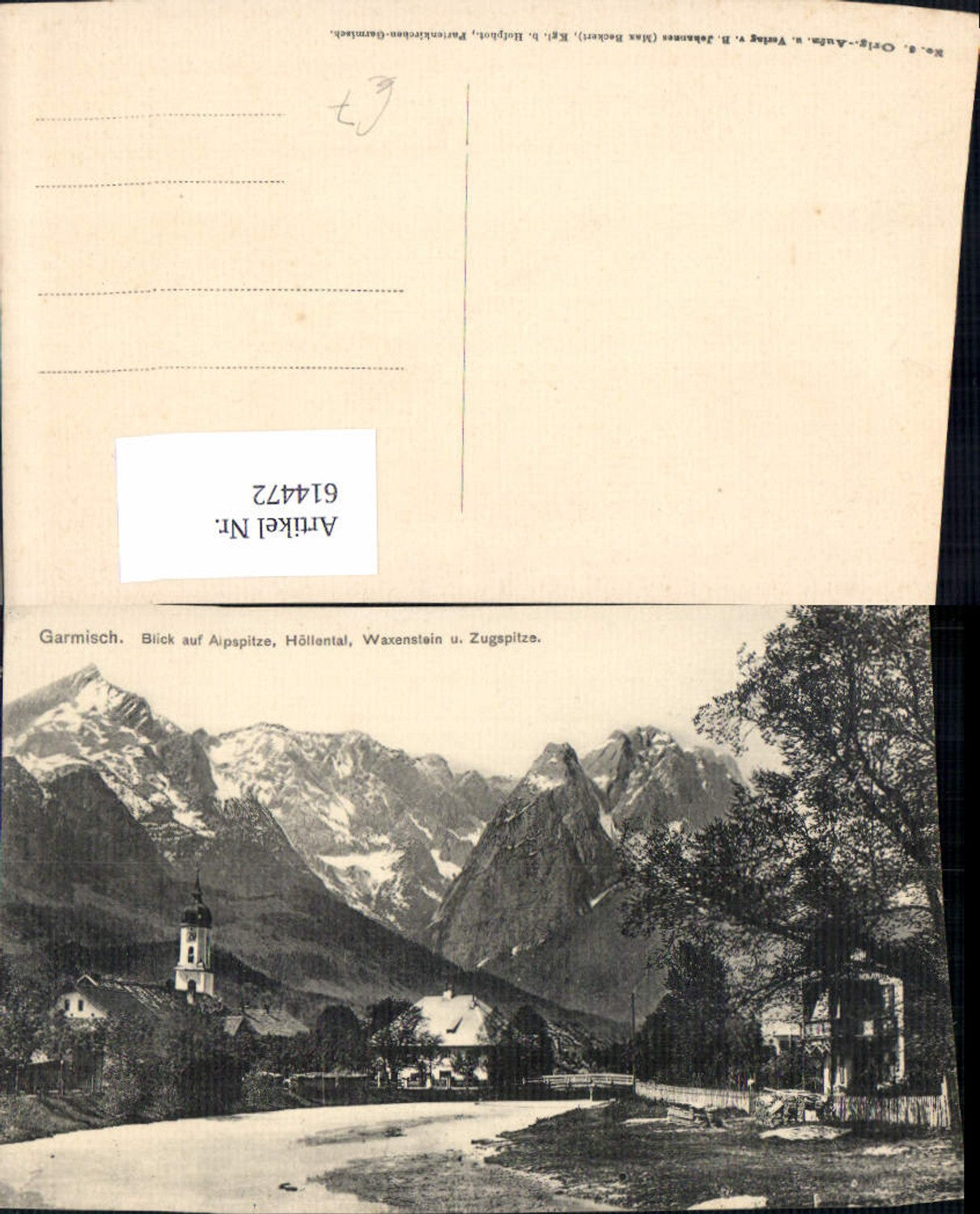 614472, Garmisch Garmisch-Partenkirchen View of Alpspitze Höllental Waxenstein and Zugspitze