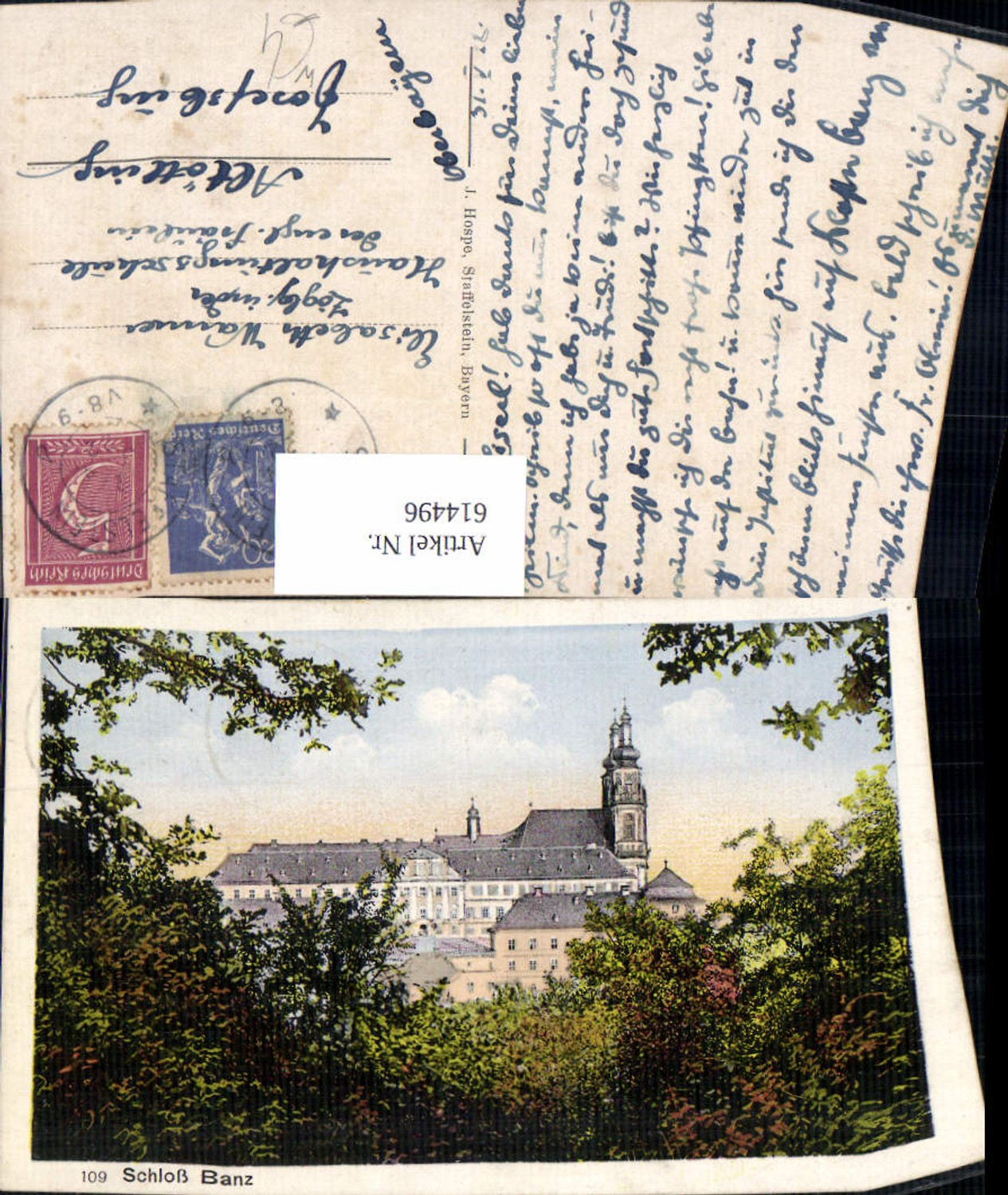 614496,Schloss Banz Ansicht Kloster Bad Staffelstein