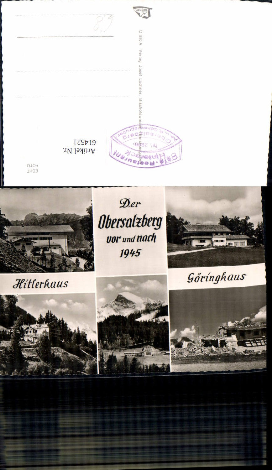 614521, Multi-image postcard Obersalzberg WW2 Berchtesgaden