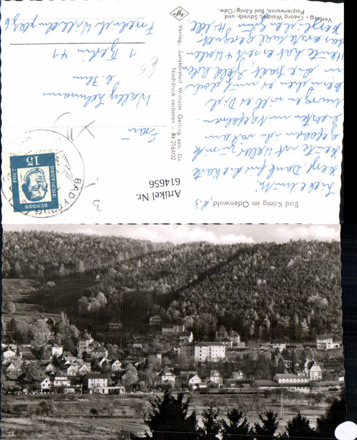 614656,Foto Ak Bad König i. Odenwald