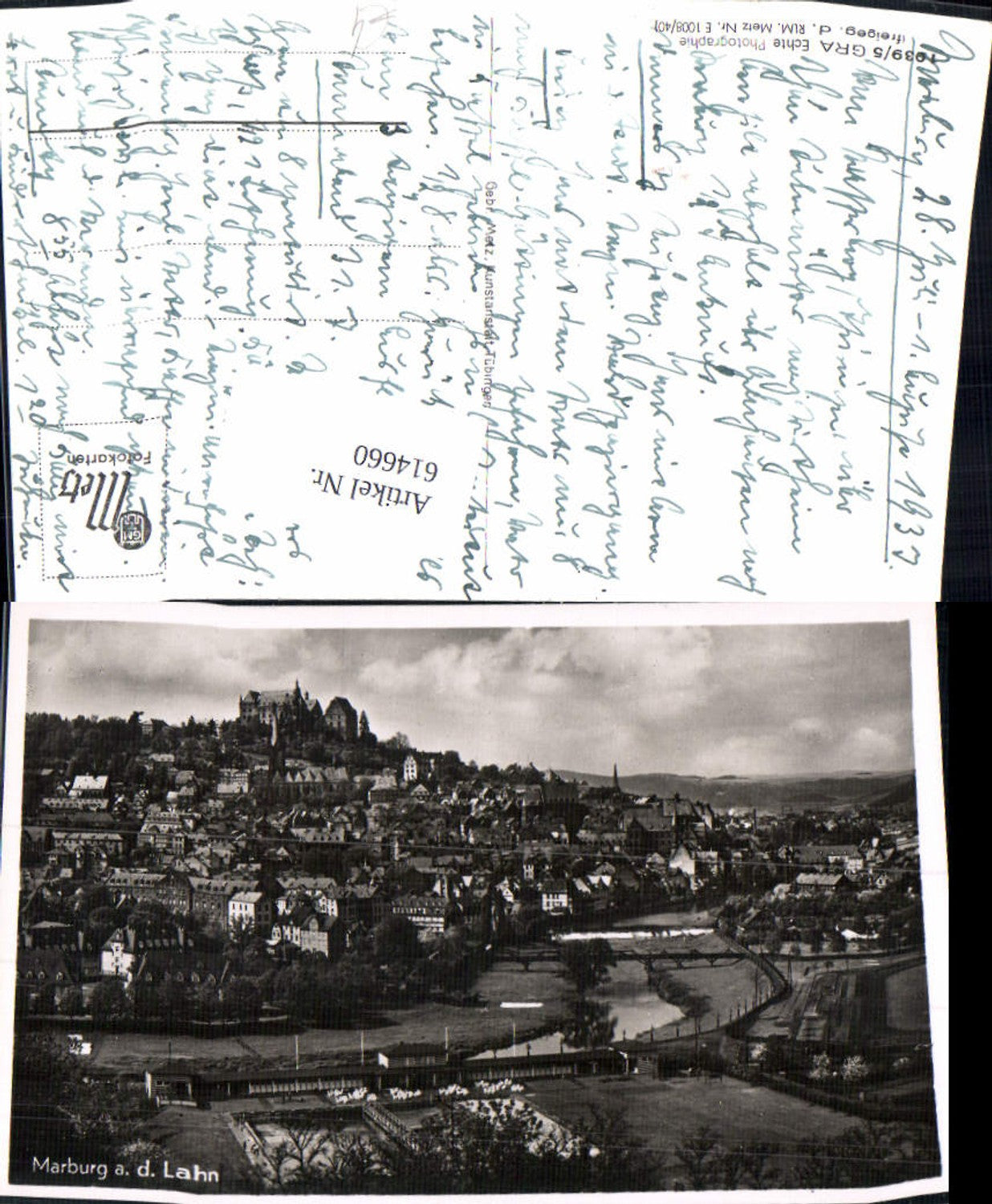 614660,Foto Ak Marburg a. d. Lahn Ansicht