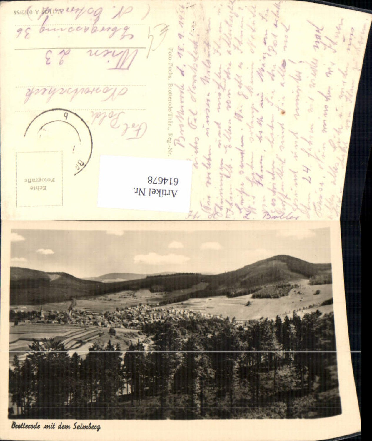 614678,Foto Ak Brotterode m. d. Seimberg
