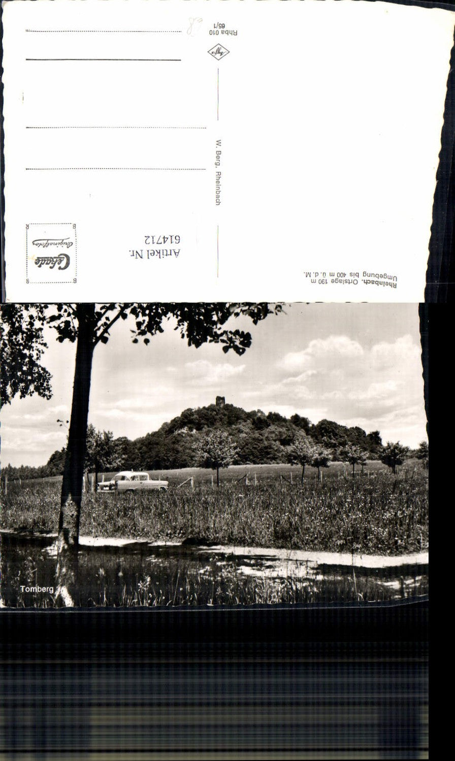 614712,Foto Ak Rheinbach Ansicht m. Tomberg Auto Wormersdorf