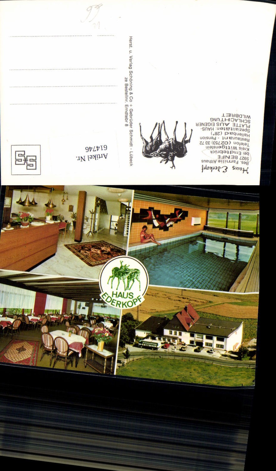 614746,Mehrbild Ak Benfe b. Erndtebrück Haus Ederkopf