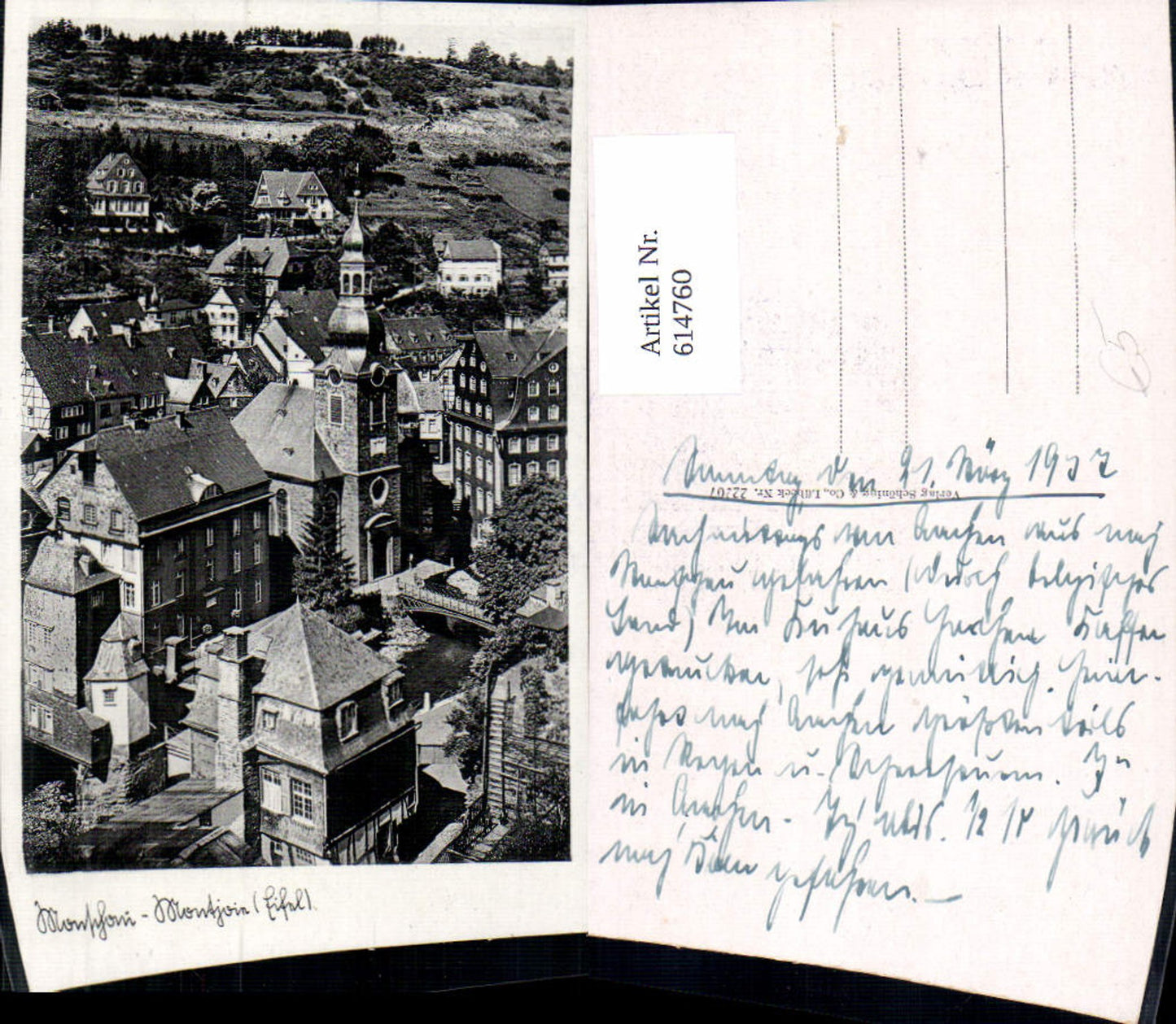 614760,Monschau Eifel Ansicht Kirche