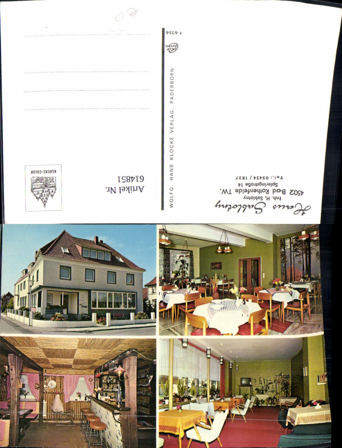 614851,Mehrbild Ak Bad Rothenfelde Haus Sablotny