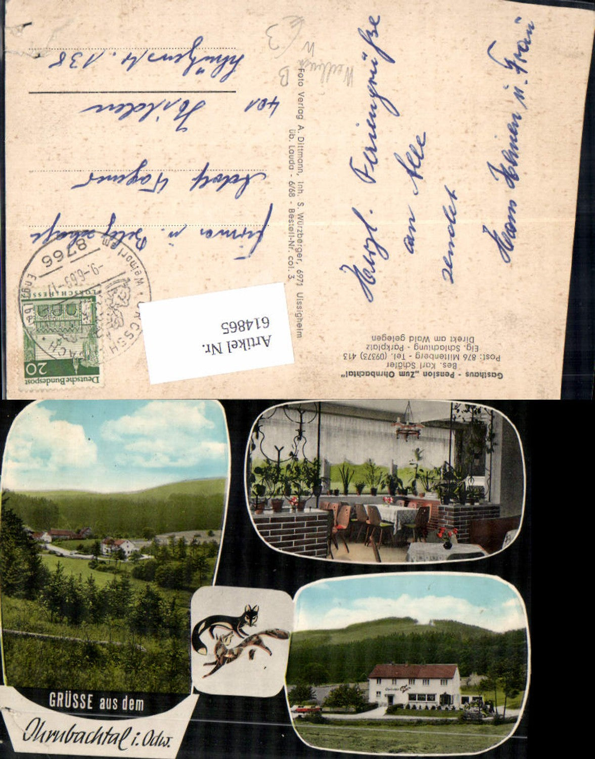 614865,Mehrbild Ak Miltenberg Gasthaus Pension Zum Ohrnbachtal Odenwald