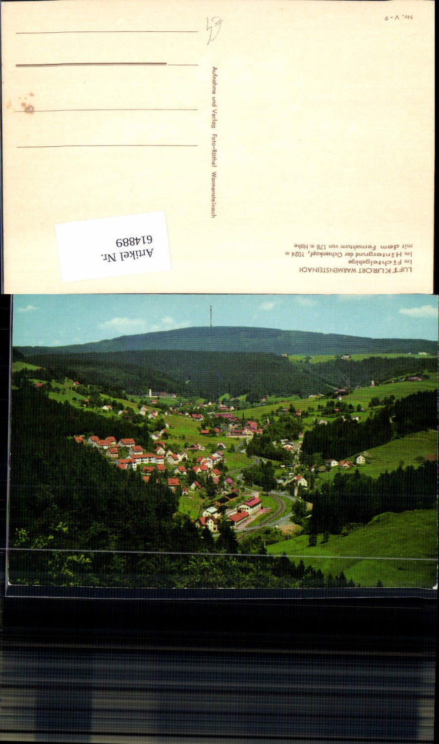 614889,Warmensteinach i. Fichtelgebirge m. Ochsenkopf Fernsehturm