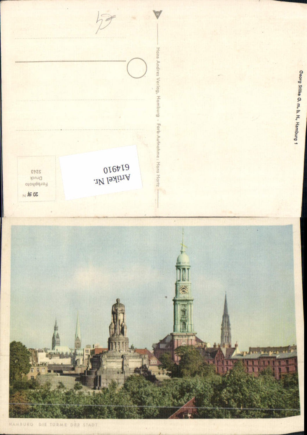 614910,Hamburg Die Türme d. Stadt