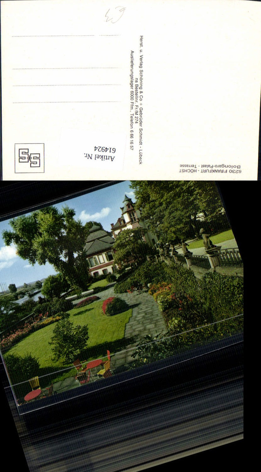 614924,Frankfurt a. Main Höchst Bolongaro-Palast Terrasse