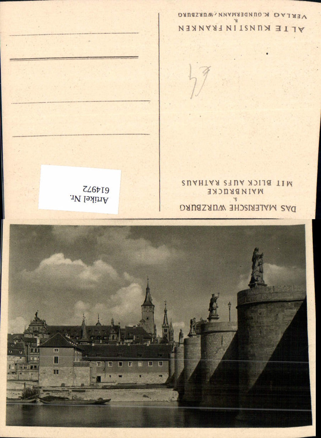 614972, Würzburg Marienberg Fortress Main Bridge with view of the town hall