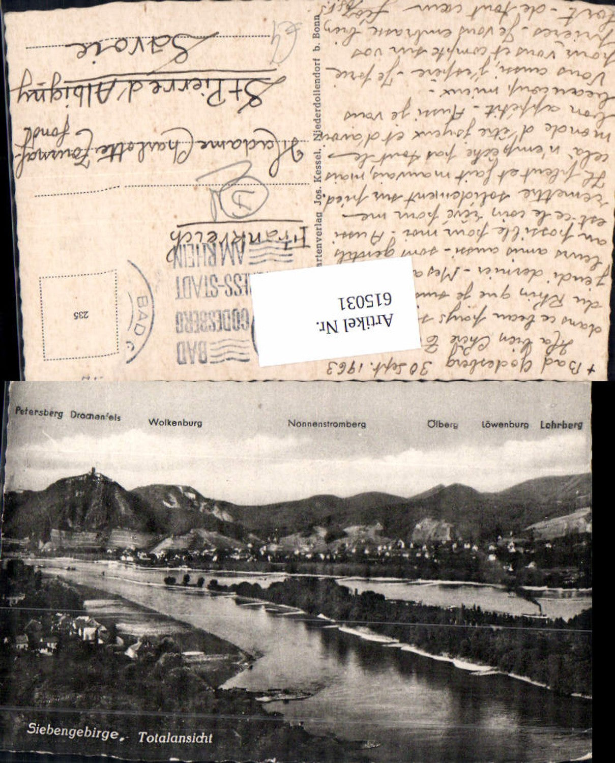 615031,Siebengebirge Totalansicht b. Bad Godesberg Bonn