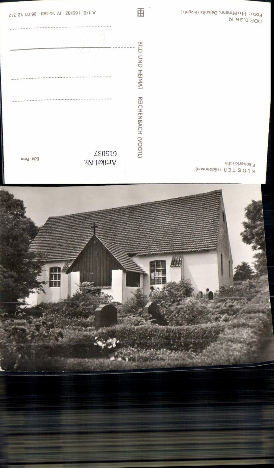 615037,Foto Ak Gemeinde Kloster auf Hiddensee Fischerkirche Friedhof