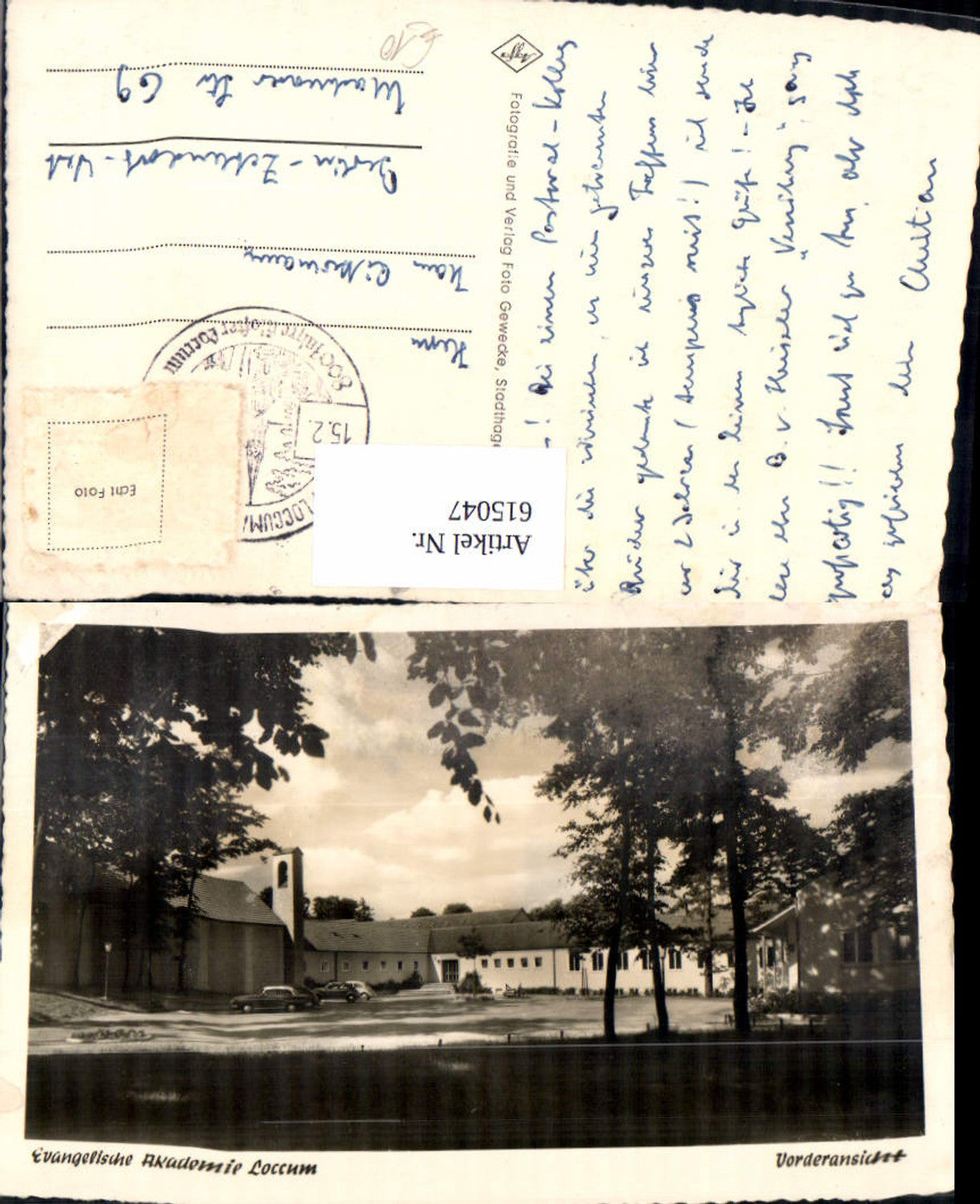 615047,Foto Ak Rehburg-Loccum Evangelische Akademie Loccum Vorderansicht