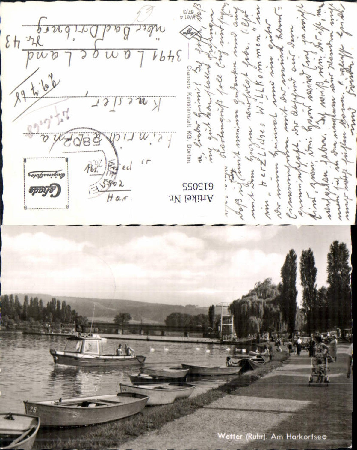 615055,Foto Ak Wetter Ruhr Am Harkortsee Schiff Boote