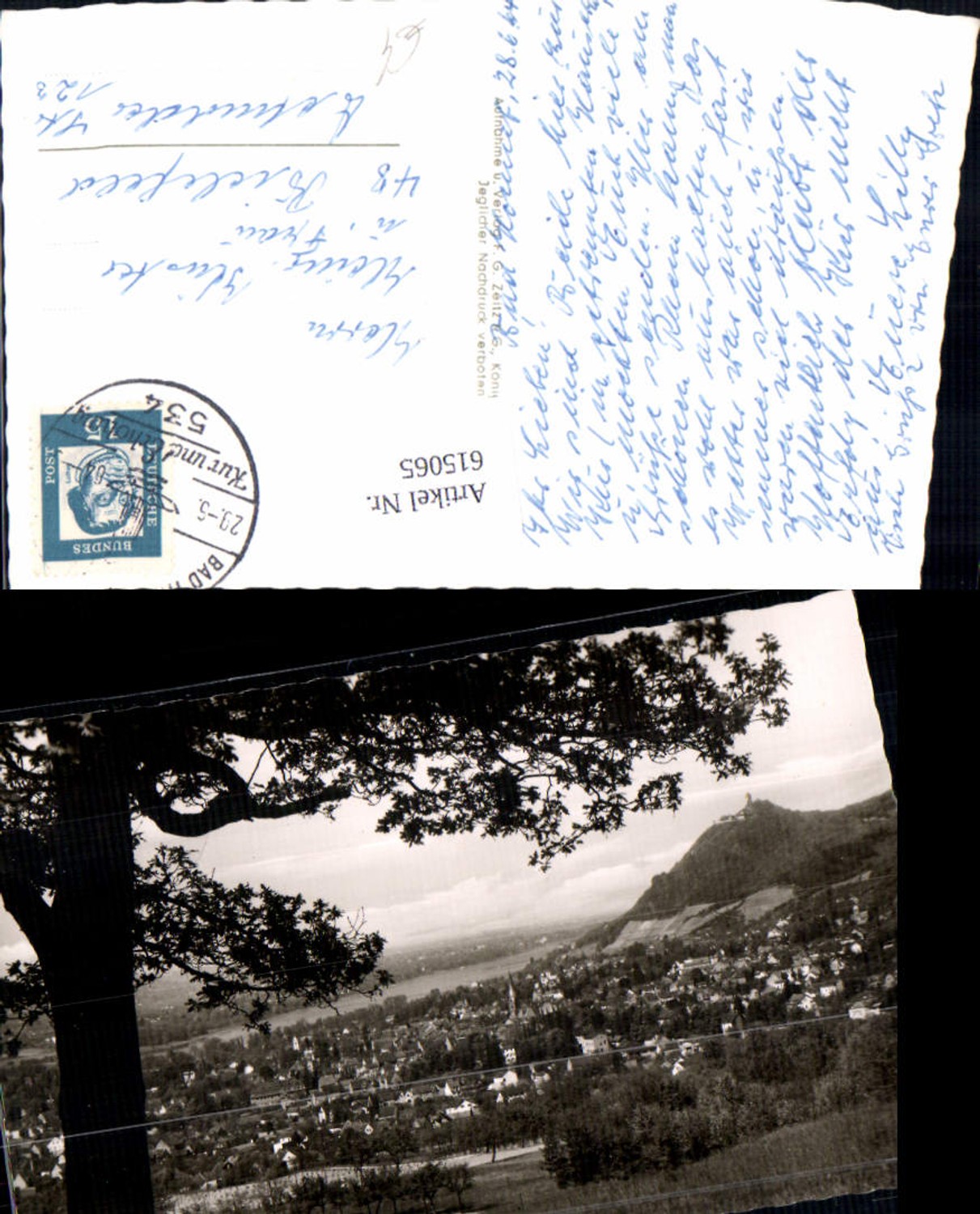 615065,Foto Ak Bad Honnef m. Drachenfels