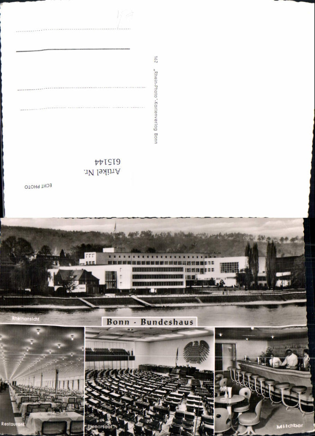 615144,Mehrbild Ak Bonn Bundeshaus Rheinansicht Restaurant Milchbar