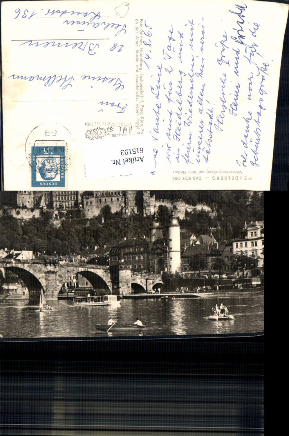 615193, Heidelberg Castle Water Fun on the Neckar River Ship Boats