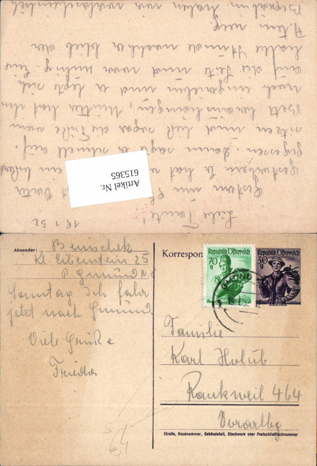 Alte Ansichtskarte – Old Postcard