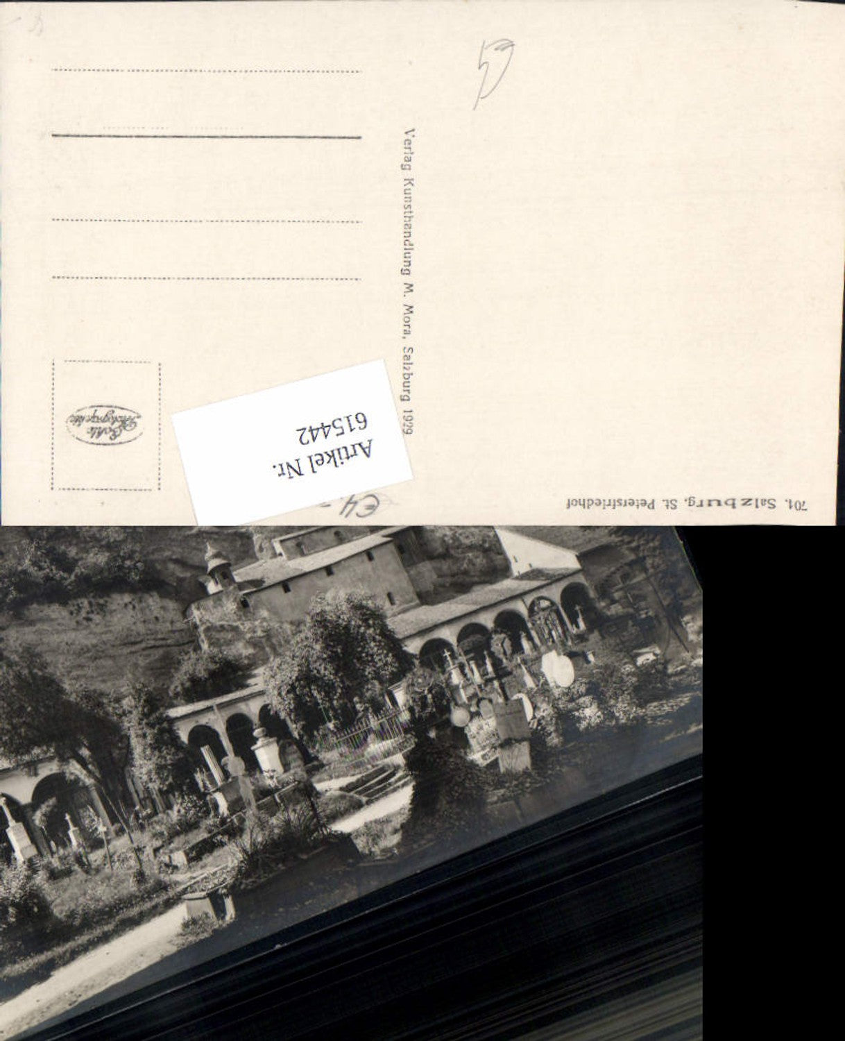 615442, Photo-AK Salzburg St. Peter Cemetery pub Mora M. 701