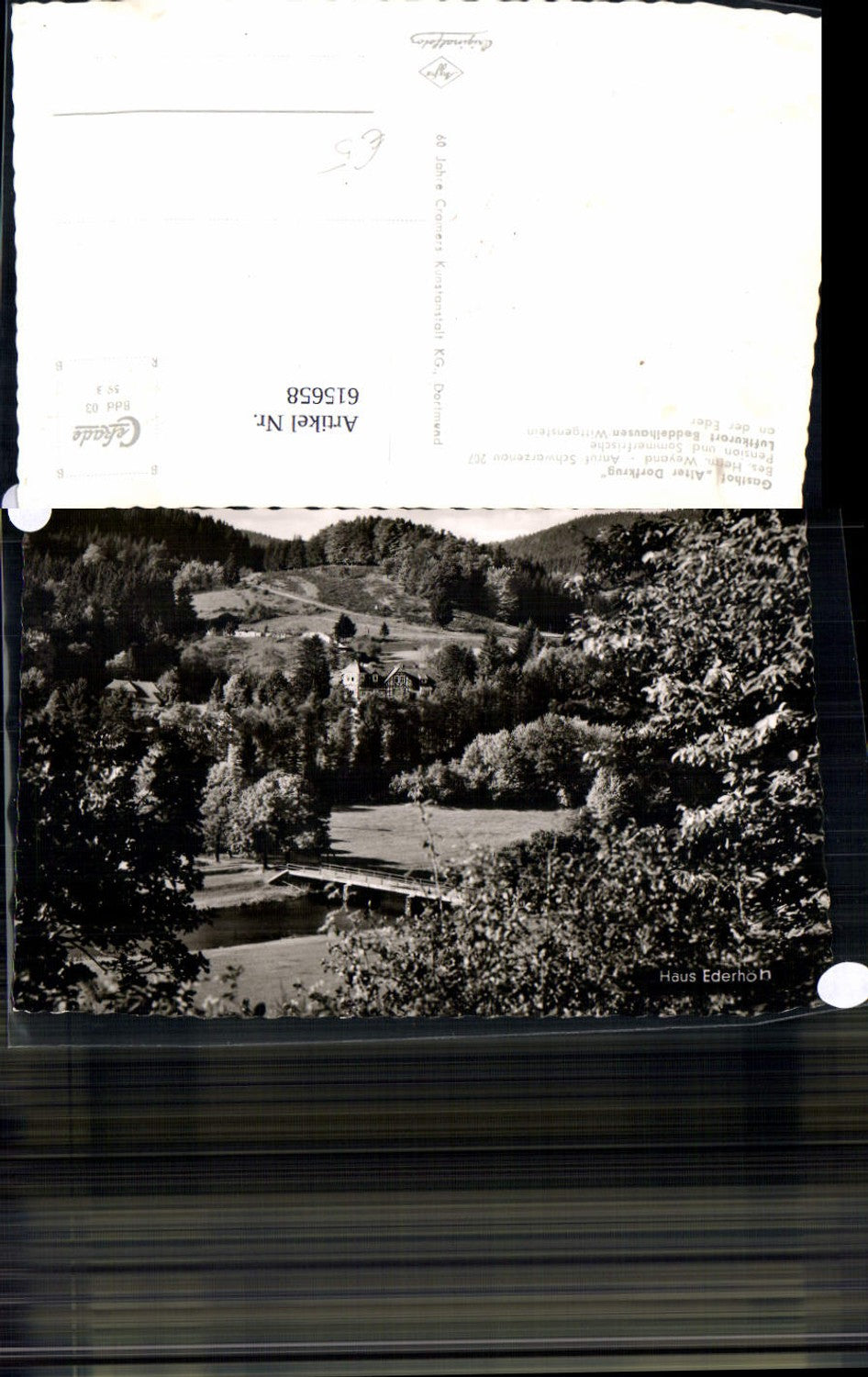 615658,Foto Ak Beddelhausen Bad Berleburg Gasthof Alter Dorfkrug Haus Ederhöhe