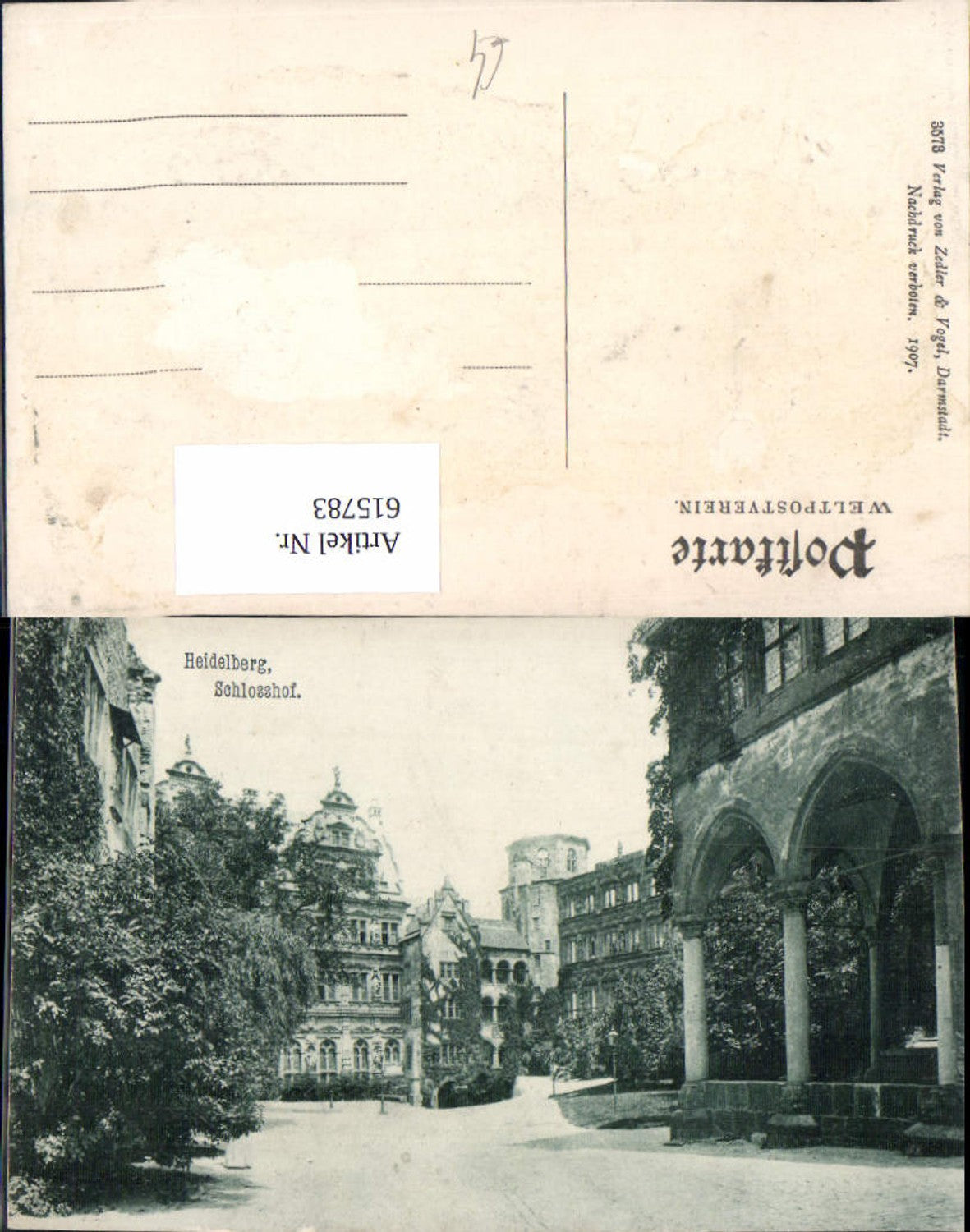 615783,Heidelberg Schlosshof Schloss