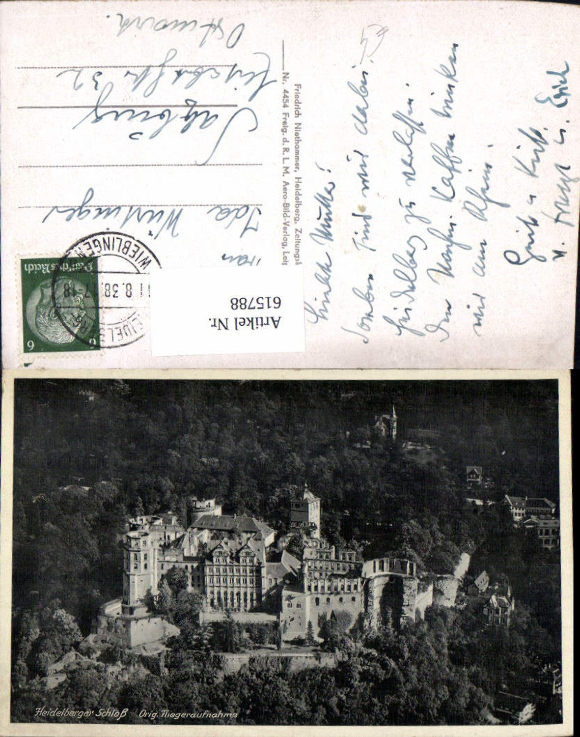 615788,Fliegeraufnahme Heidelberg Schloss